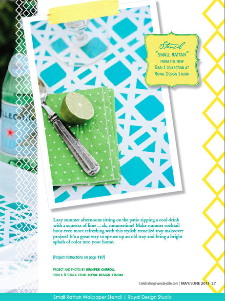 Stencil Tray DIY with Royal Design Studio Stencils | Project featured in Celebrating Everyday Life with Jennifer Carroll