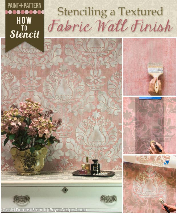 Learn how to stencil and paint wall finishes with Royal Design Studio stencil tutorials