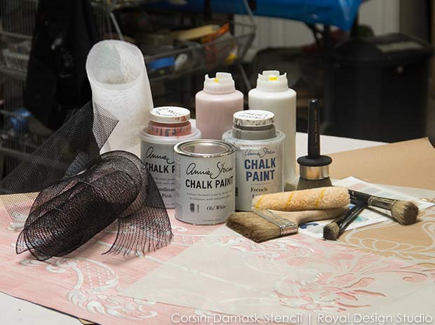 Stencil and Paint Supplies for Royal Design Studio wall stencil projects