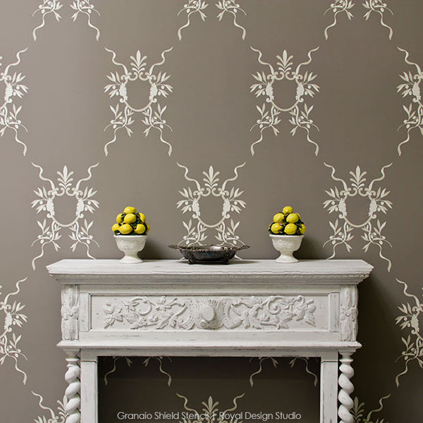 Stencil an Accent Wall: Old World is New Again - DIY Tutorial from Royal Design Studio