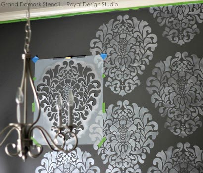 DIY Stencil Ideas for Updated Dining Room Wall