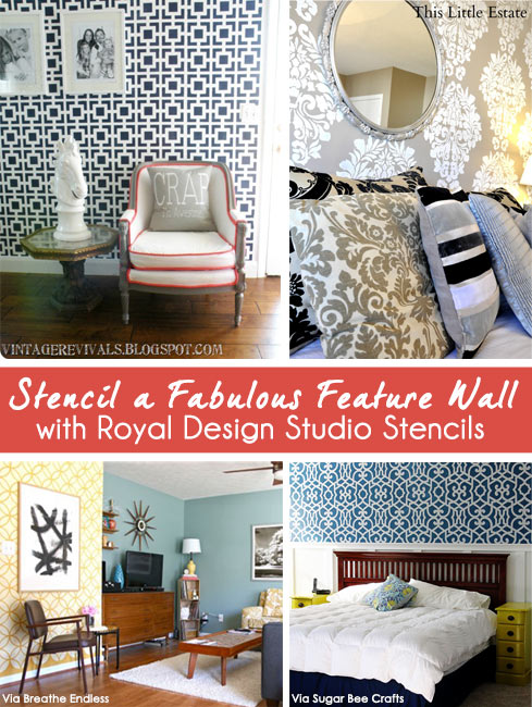 feature and accent walls are perfect for stenciling