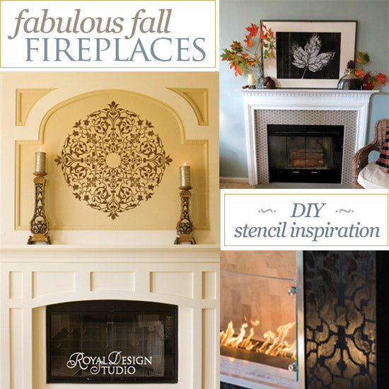 Stenciling Ideas for a Fabulous Fireplace Surround
