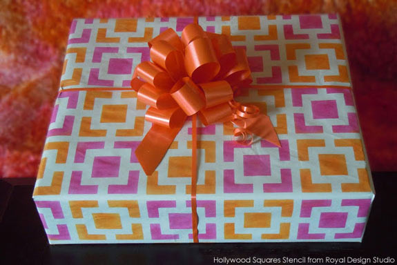 How to stencil custom gift wrapping paper