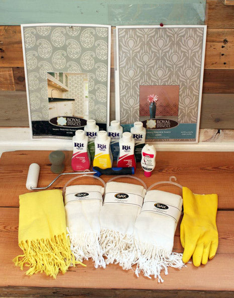Stenciled Stylish Scarves as Holiday Gifts | Royal Design Studio