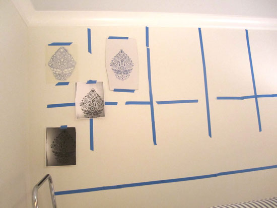 Stencil Proofs help determine pattern placement on a wall | Royal Design Studio