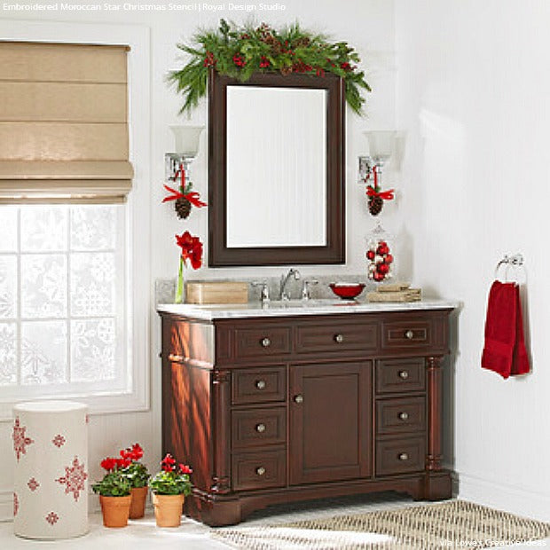 3 DIY Christmas Stencil Project Ideas from Lowe’s Creative Ideas and Royal Design Studio