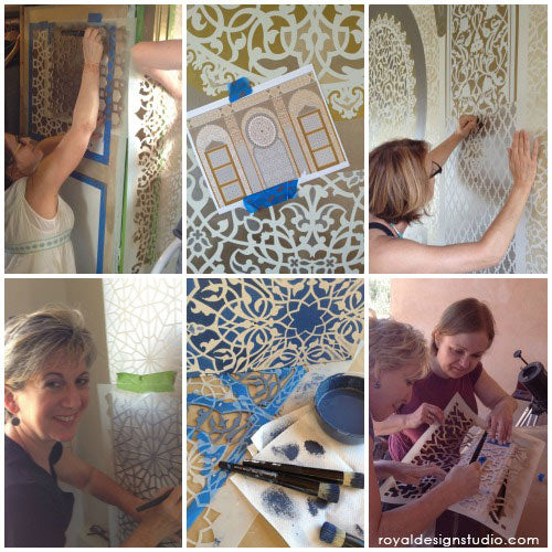 New Moroccan stencils for amazing walls, floors, furniture from Royal Design Studio