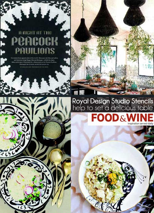 Food & Wine: Peacock Pavilion's Moroccan-inspired stencils