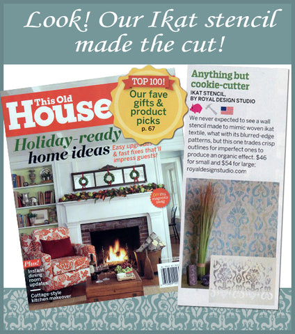 This Old House Lists our Stencils in Top 100 Best New Home Products!