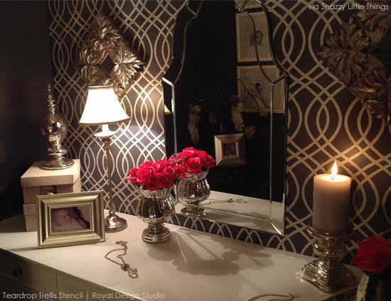 Stencil and Pattern Ideas to Create a Stylish and Glamorous Closets and Dressing Rooms