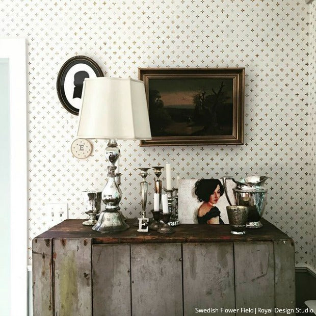 Looking for Insta-Inspiration for Your Next Stencil Project? Check out these gorgeous stenciled interiors! Royal Design Studio Stencils