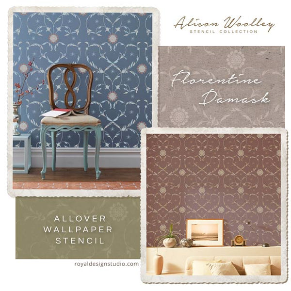 New Designer Stencils for Royal Design Studio: Italian Stencils by Alison Woolley - Decorate Your Home with Italian Design and Classic Wall Stencils