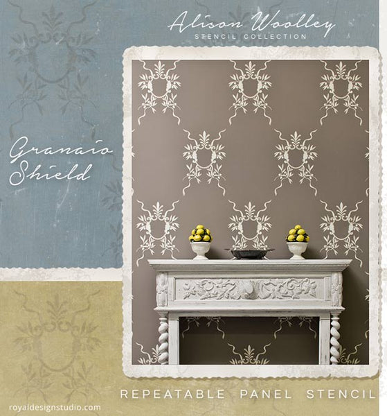 New Designer Stencils for Royal Design Studio: Italian Stencils by Alison Woolley - Decorate Your Home with Italian Design and Classic Wall Stencils