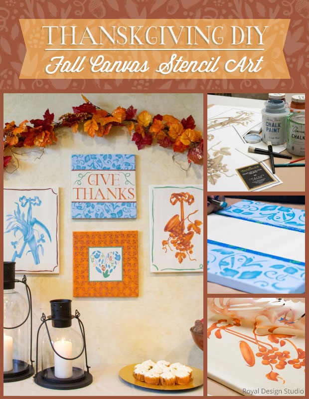 DIY Thanksgiving Stencil Tutorials to Fall For - Royal Design Studio Holiday Craft Stencils