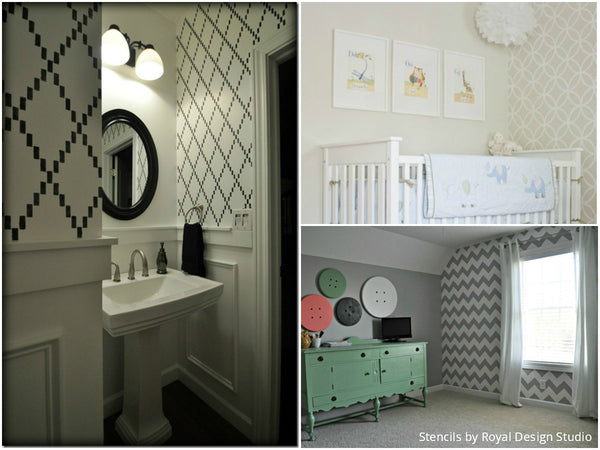 Apartment Therapy Features Royal Design Studio Stencils! 15 BEAUTIFUL DIY Home & Room Makeovers Using Wall Stencils