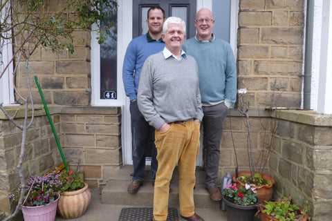 Howard, Joe and Tim Heaton. Two generations of Westmorland Sheepskins.