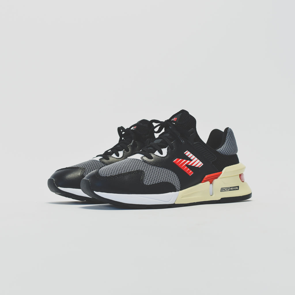 new balance 997s black red