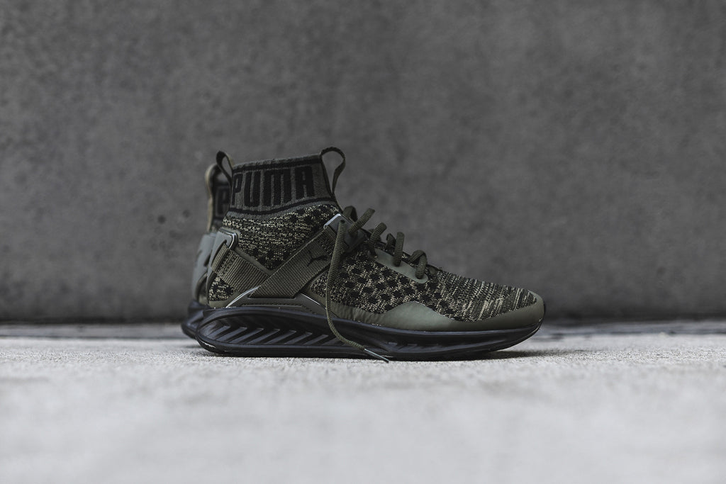 puma ignite evoknit olive