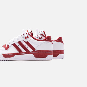 adidas Rivalry Low - White / Active Maroon 3