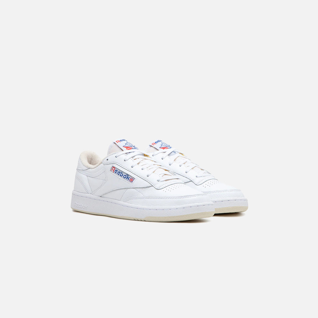 Saca la aseguranza prototipo Empleado Reebok Club C 85 Vintage - Footwear White/ Alabaster/ Vector Blue – Kith