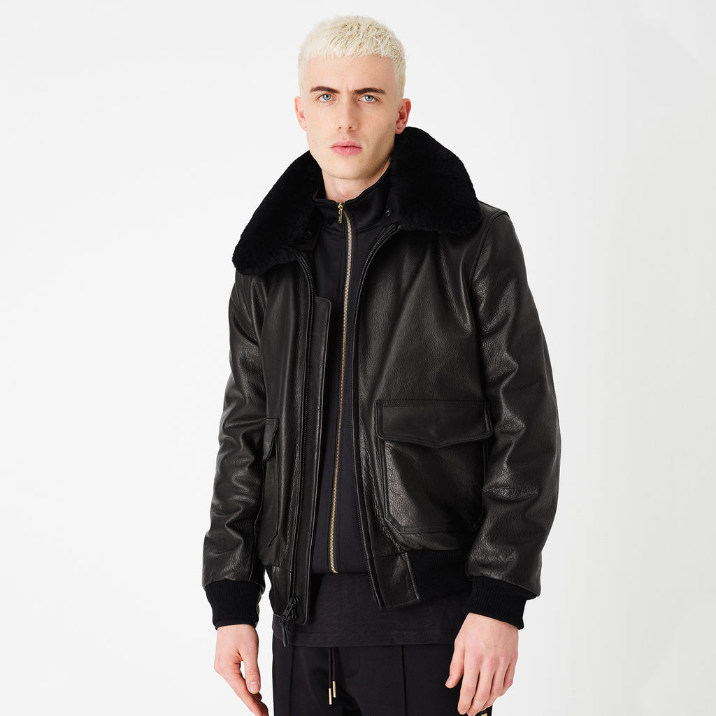 Kith x mastermind WORLD x Golden Bear Bomber Jacket - Black