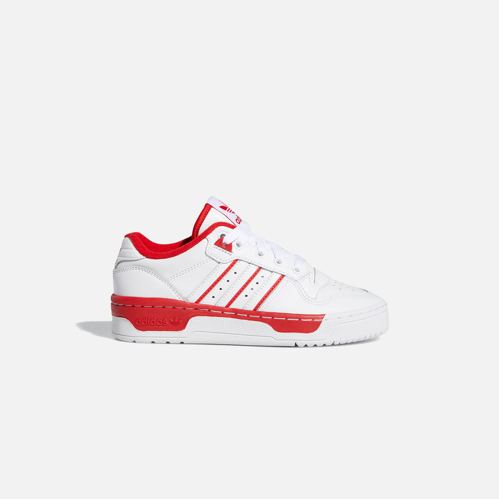 grade school white adidas