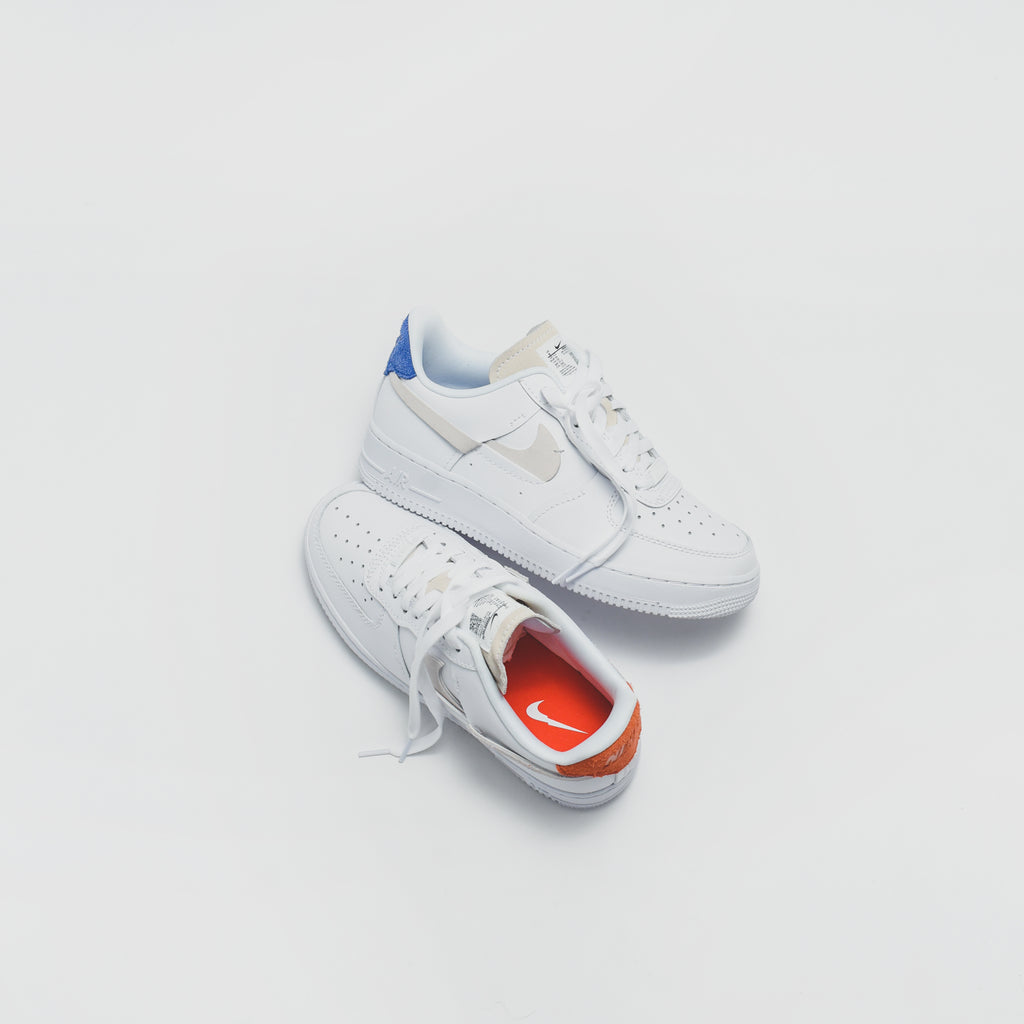 nike air force 1 7 trainers white platinum tint game royal red