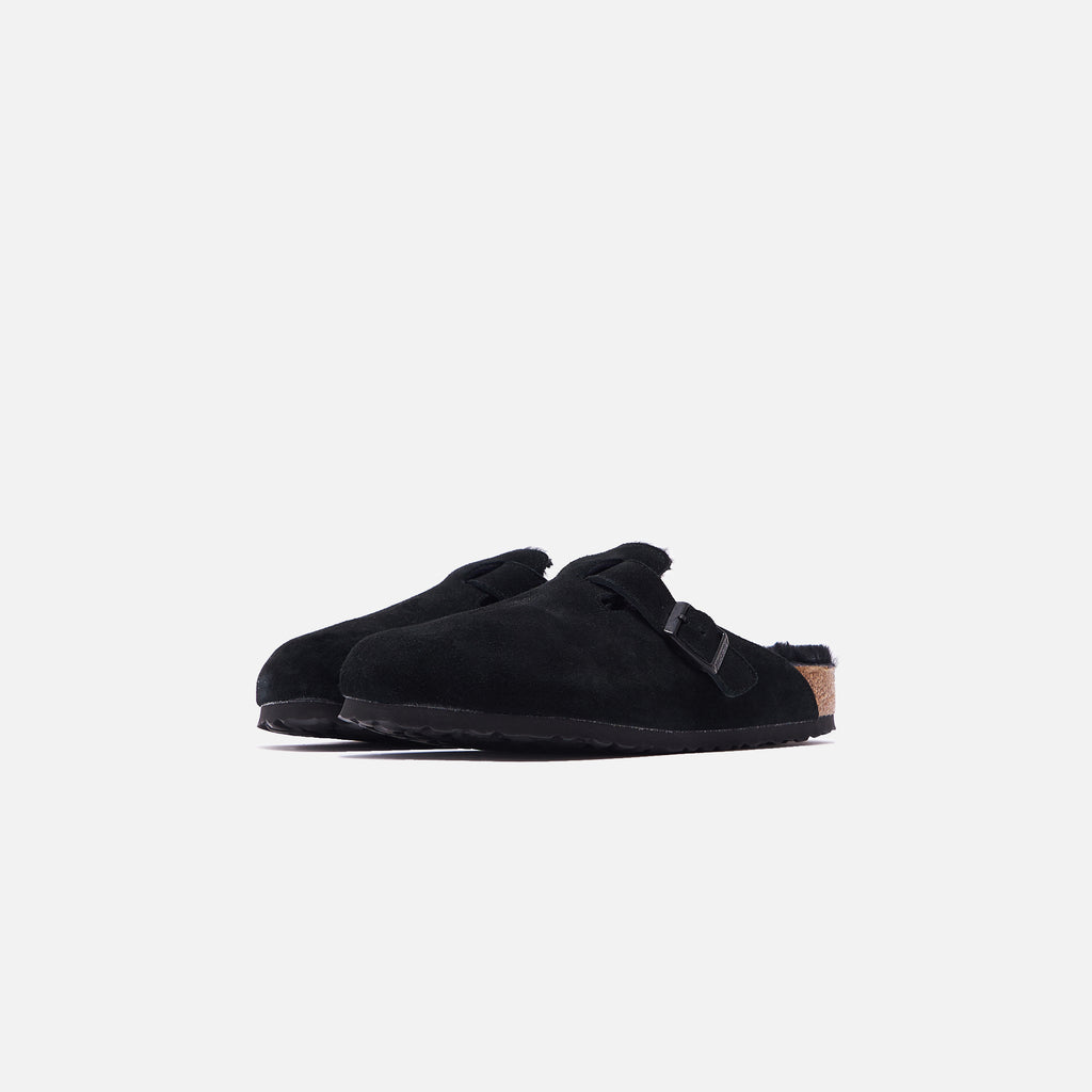 birkenstock boston shearling black