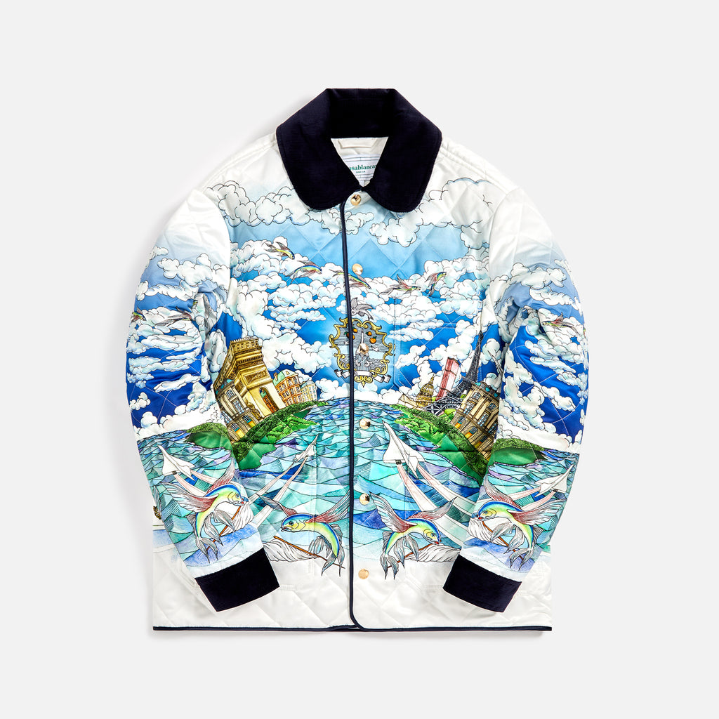 Casablanca Quilted Printed Hunting Jacket - Blue – Kith