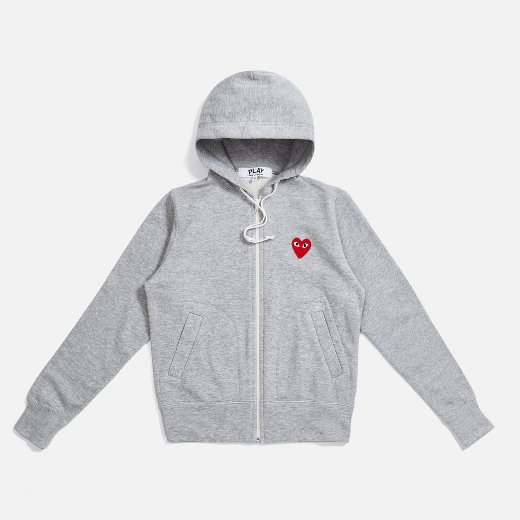 comme des garcons grey hoodie