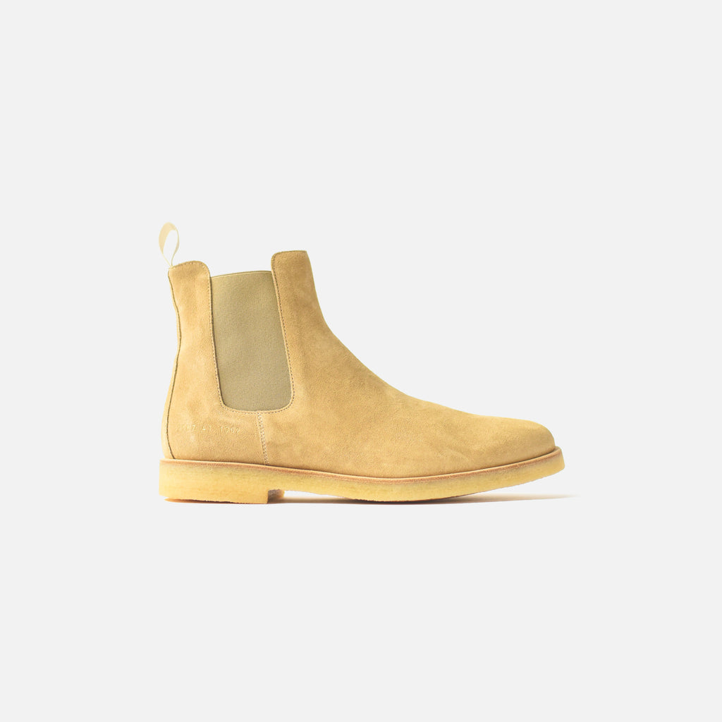 common projects chelsea boots tan