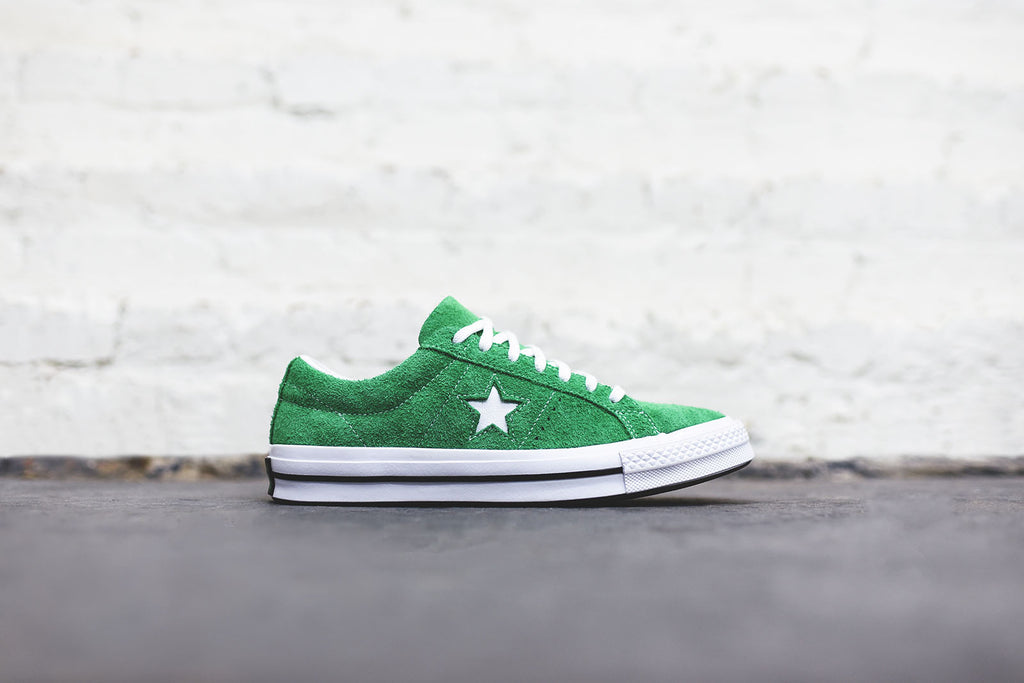 converse one star white green