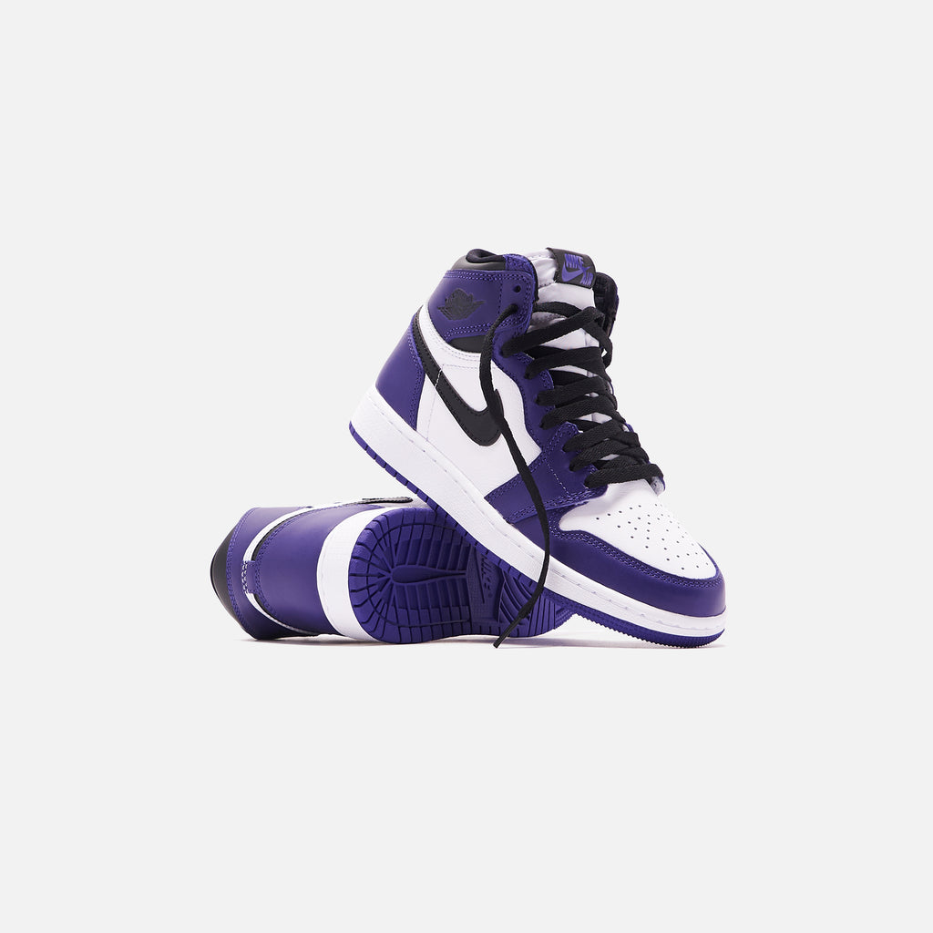 grade school court purple jordan 1