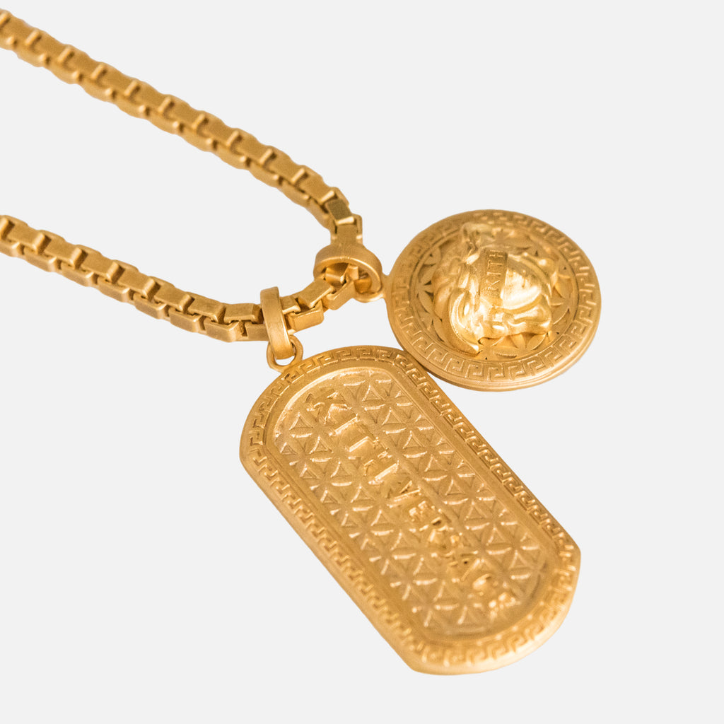 Kith x Versace Dogtag Necklace - Gold