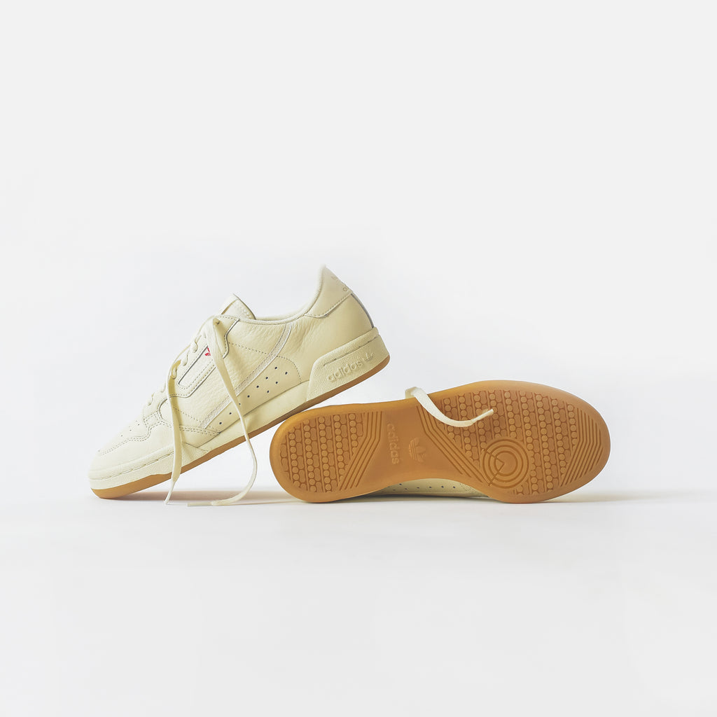 adidas 80s continental trainers off white raw white gum