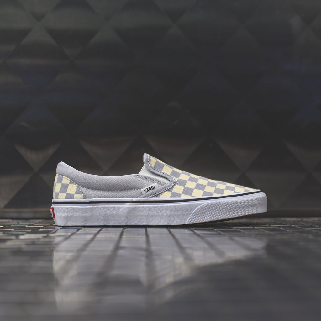 vans gray and white checkerboard