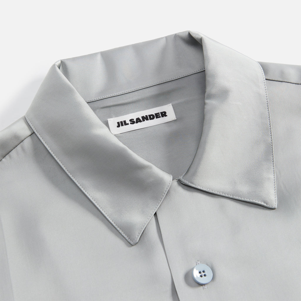 Jil Sander Sustainable Fluid Viscose Shirt - Silver Grey