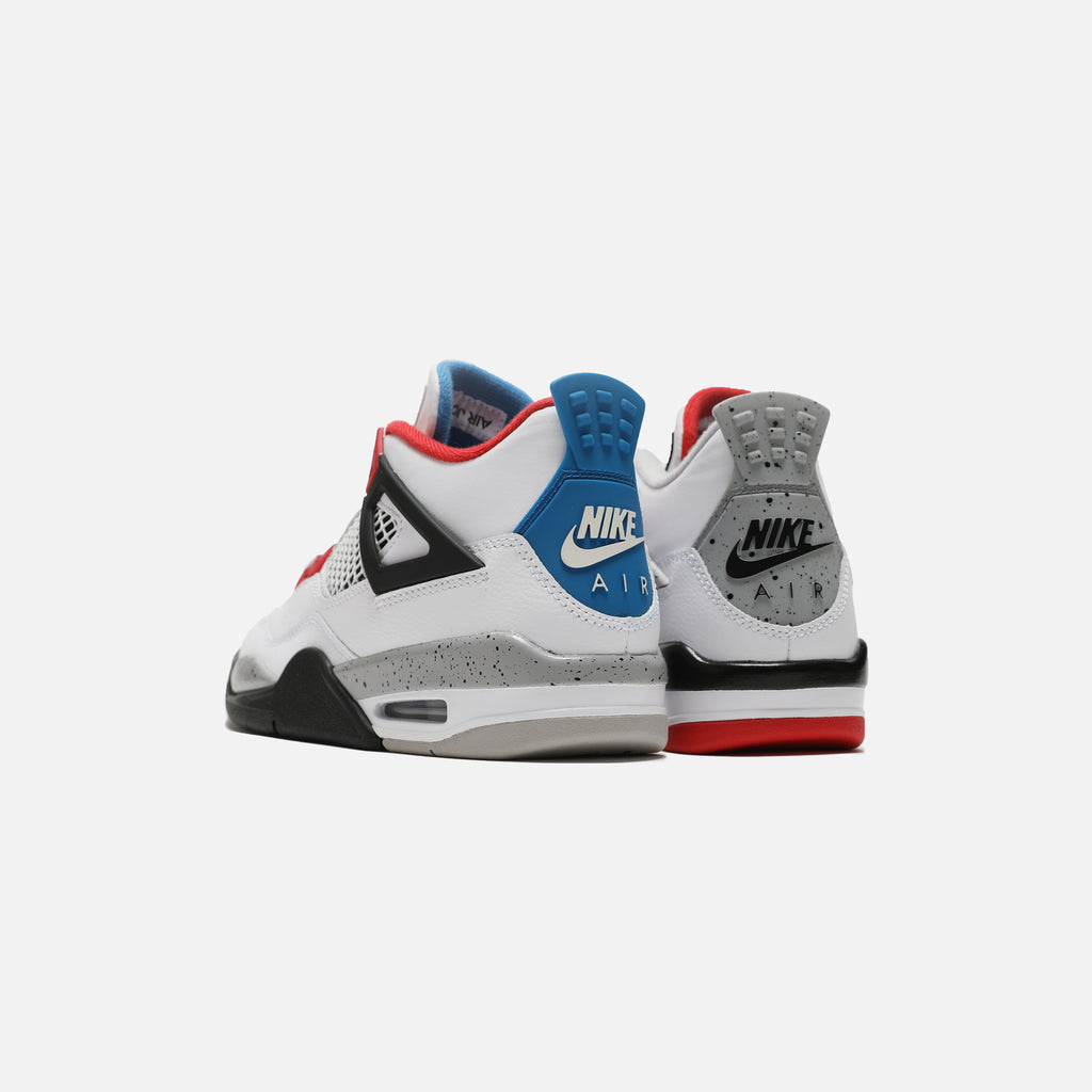 air jordan 4 retro white military blue fire red