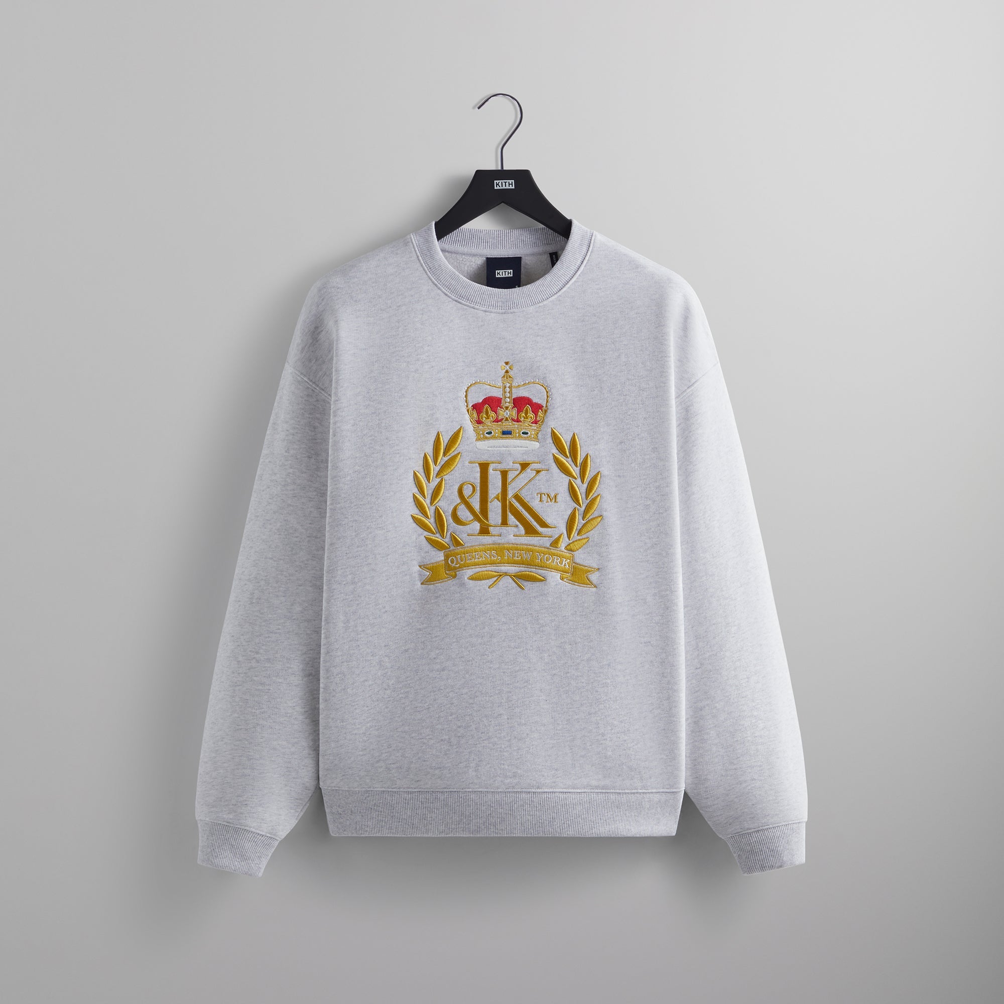 Kith Crest Crewneck - Light Heather Grey