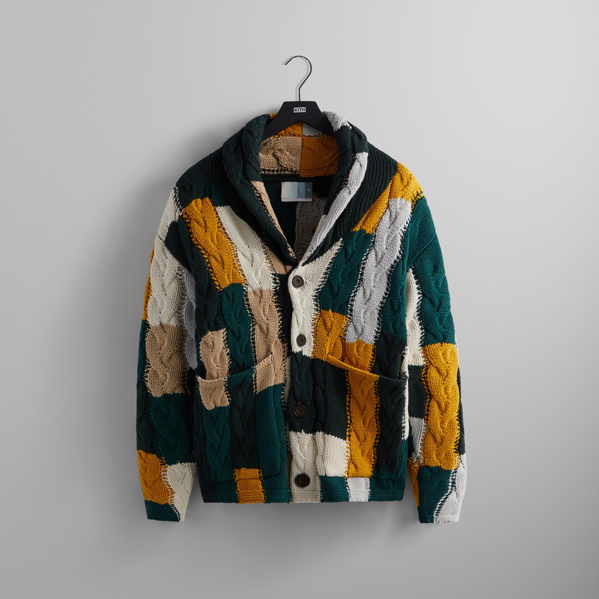 Kith Patchwork Cable Becker Cardigan - Stadium