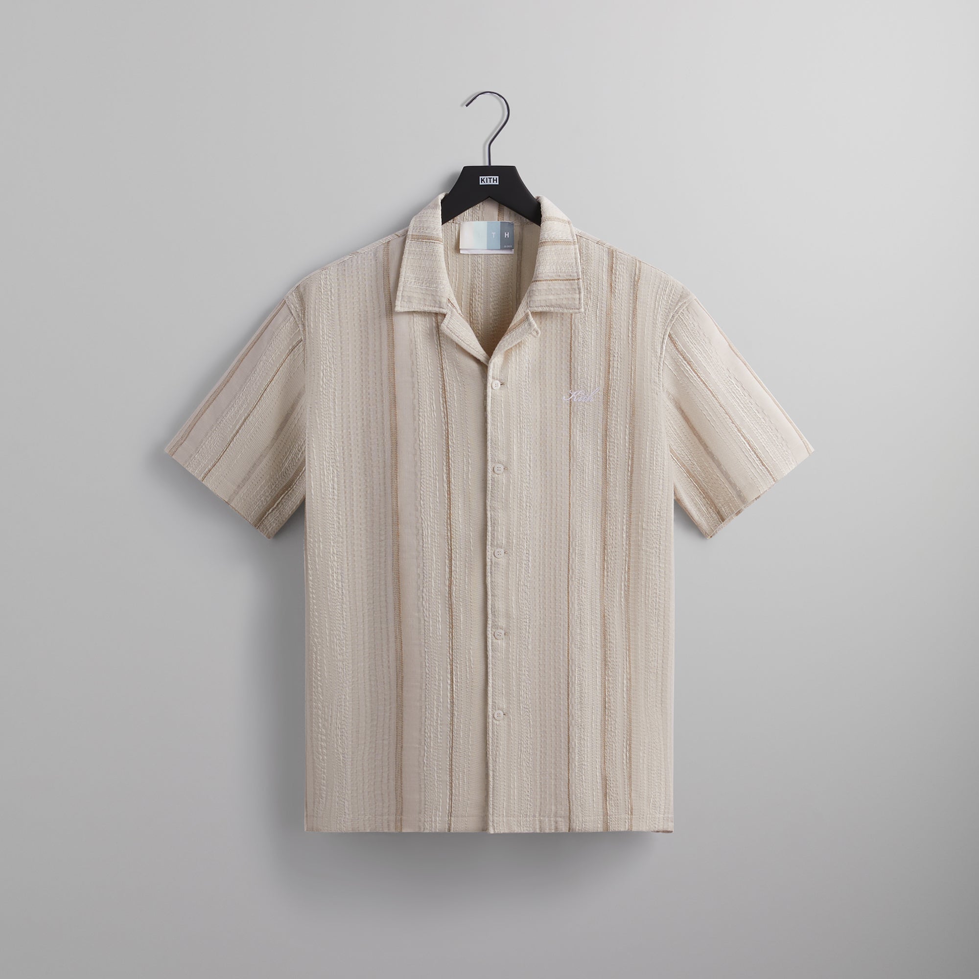Kith Multi Stitch Thompson Camp Collar Shirt - Sandrift PH