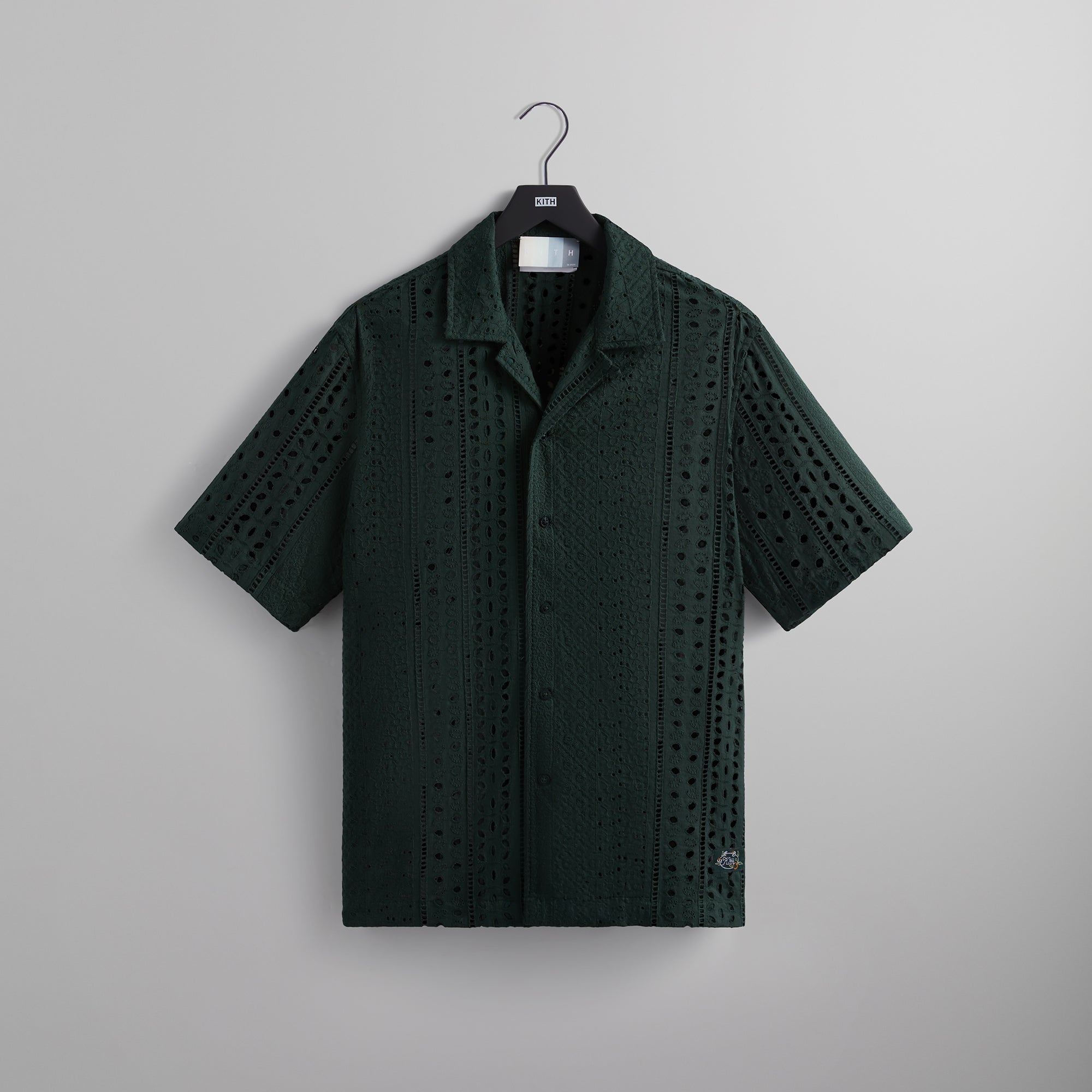 Kith Cotton Eyelet Thompson Camp Collar Shirt - Stadium PH