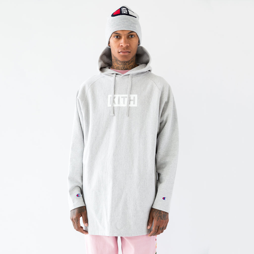 kith x champion extended hoodie