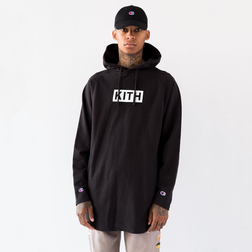 kith x champion extended hoodie