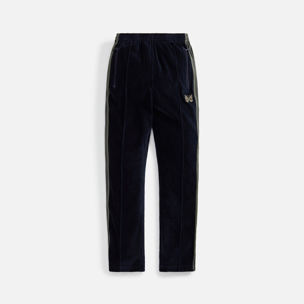 Needles Narrow Velour Track Pant - Navy – Kith