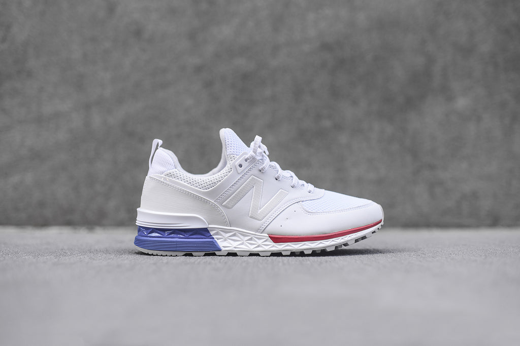 new balance white red and blue