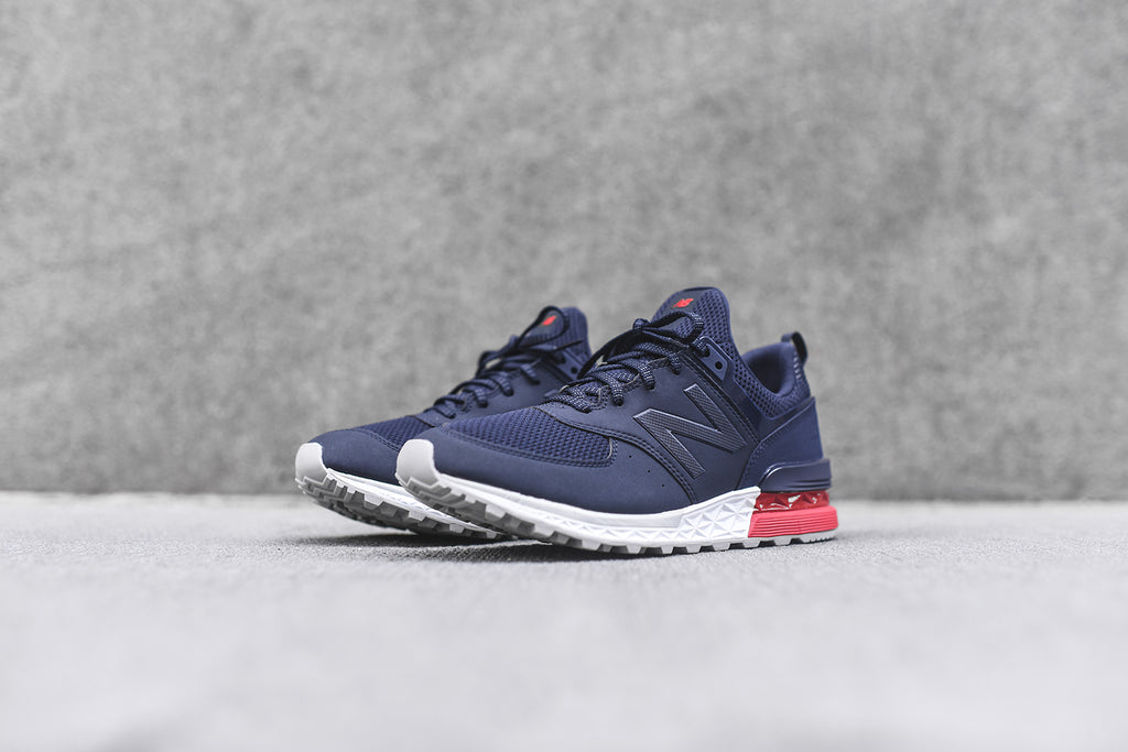 New Balance 574S - Navy / Red / White 