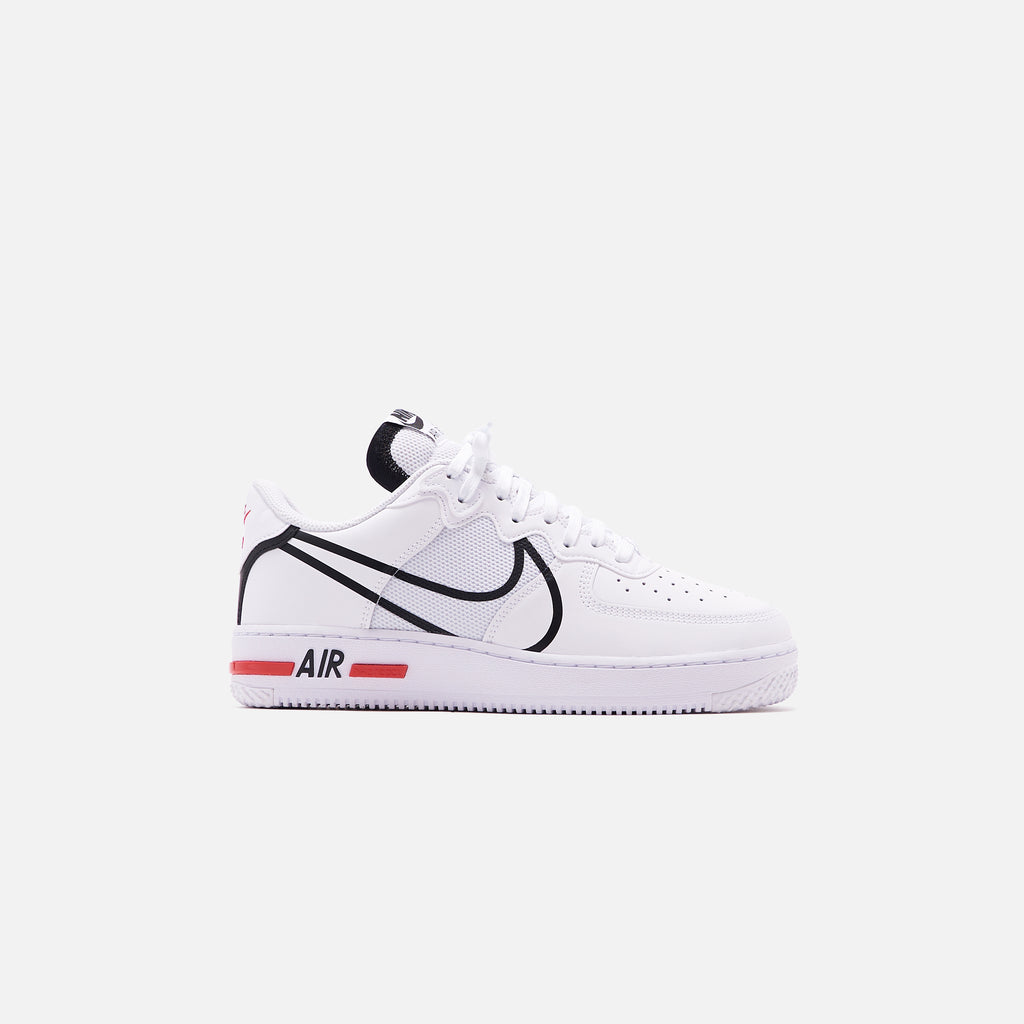 air force 1 react white red