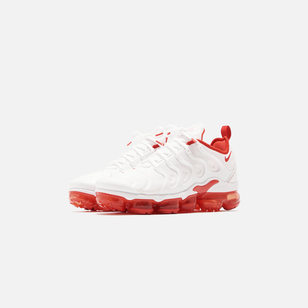 varsity red and white vapormax